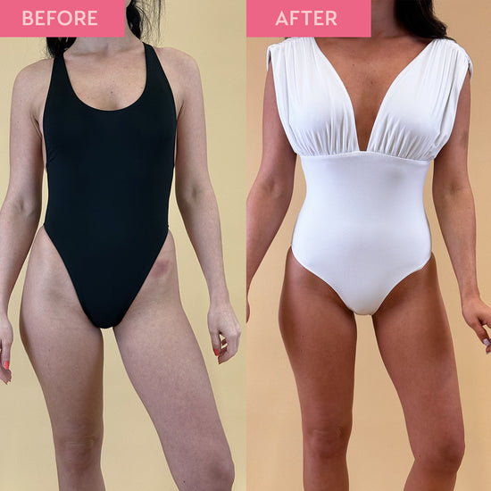 Video showing before and after Gold Tanning Milk application